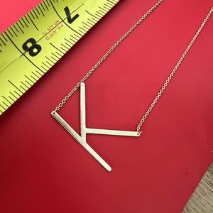 Anthropologie initial K necklace